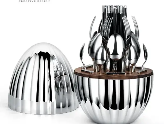 Ensemble de 24 couverts en acier inoxydable pour la cuisine occidentale, comprenant des couteaux, de