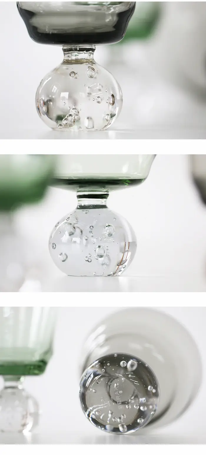 Gobelet à glace en verre de style vintage de luxe léger