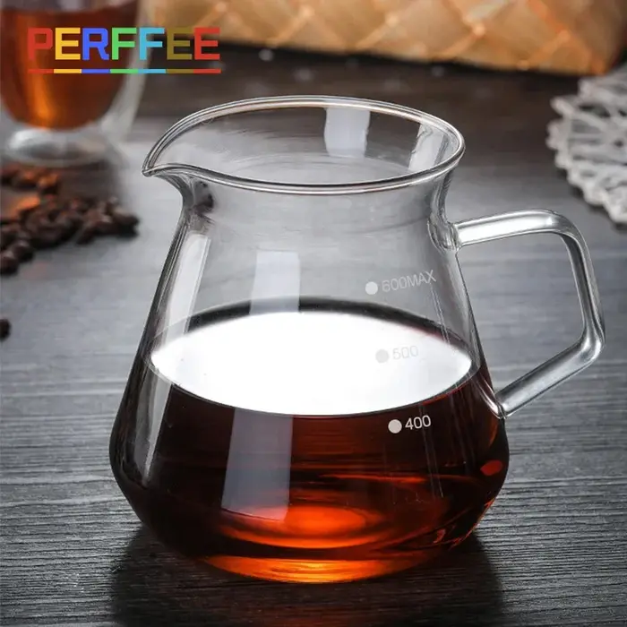 Serveur de café avec goutteur en verre