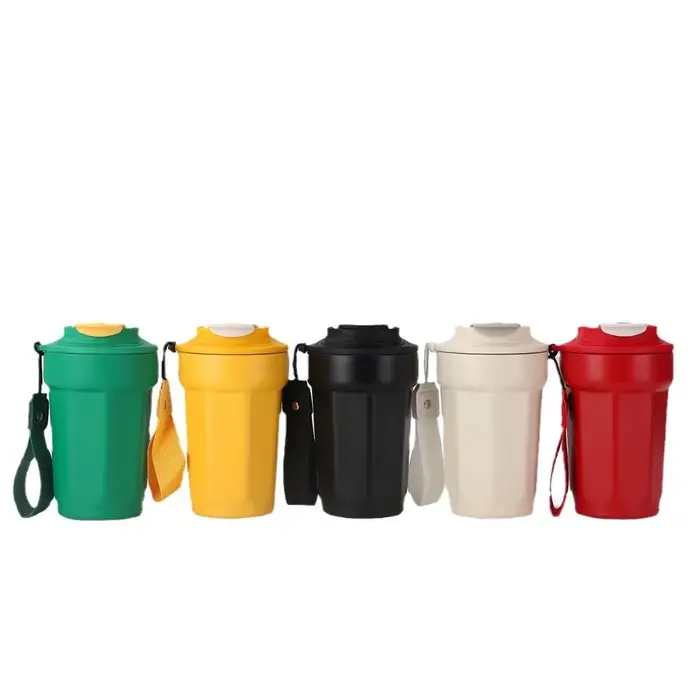 Tasse à café créative à huit angles en acier inoxydable