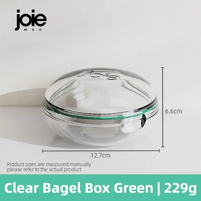 Joie-Boîte à lunch ronde transparente, portable, pour bagel, sandwich, hamburger, rouleau, muffin, f