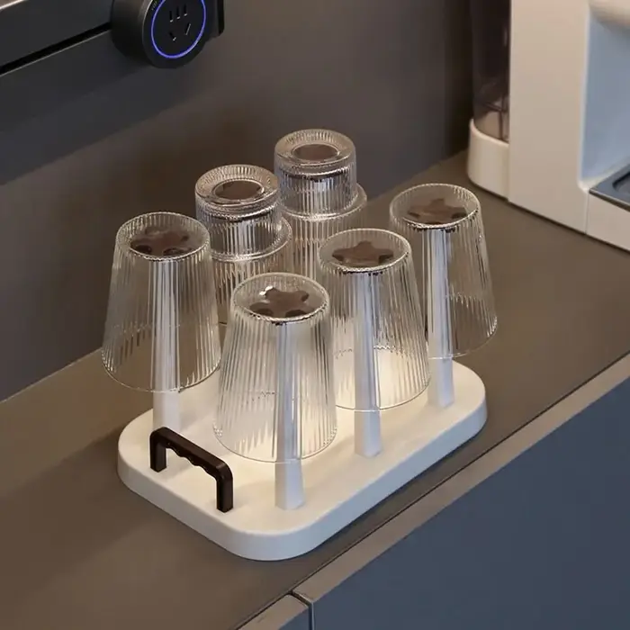 Égouttoir à gobelets en plastique grande capacité