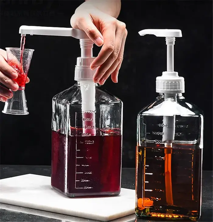 Distributeur de stockage Transparent pour sirop de café