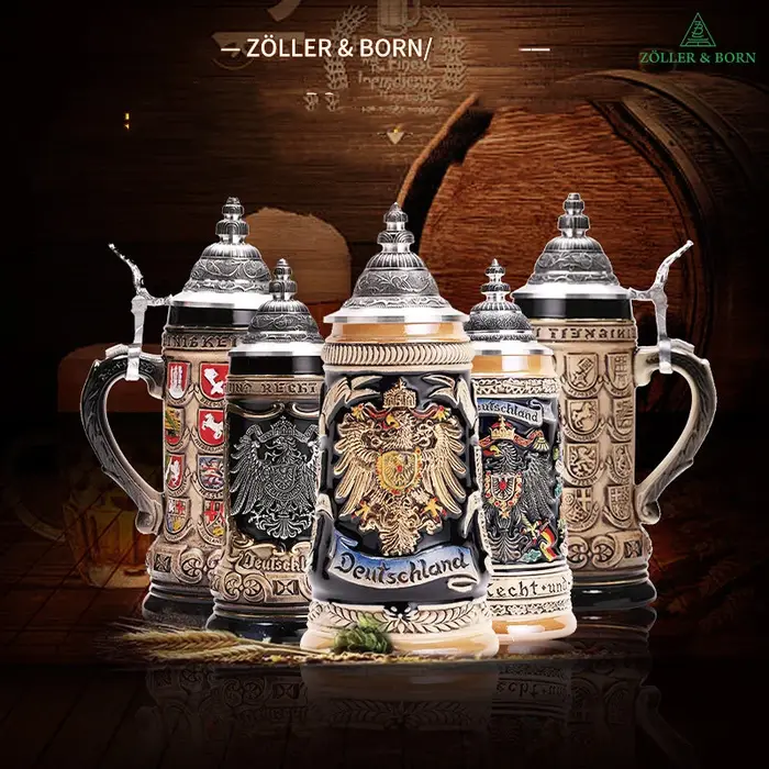 Chopes à bière en céramique rétro de différents styles
