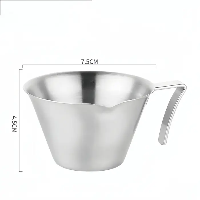 Tasse d'extraction d'espresso 100ML, en acier inoxydable 304, avec échelle, épaisse, onces exquises,