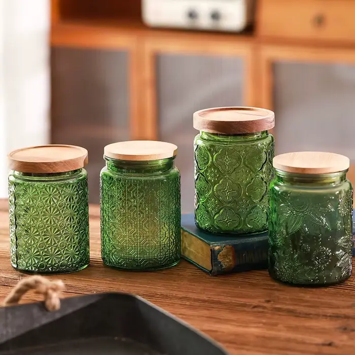 Bocaux en verre scellés avec couvercle