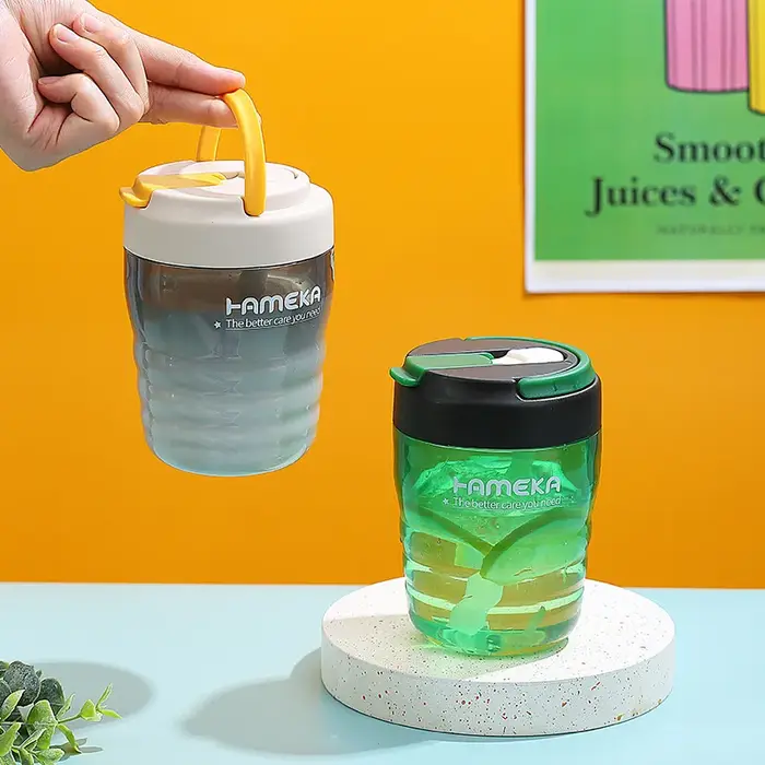 Jolie tasse en paille isolée – Tasse en acier inoxydable 18/8 étanche pour étudiants, plage, bureau,