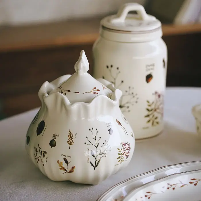 Boîtes de lait en céramique avec LIDS