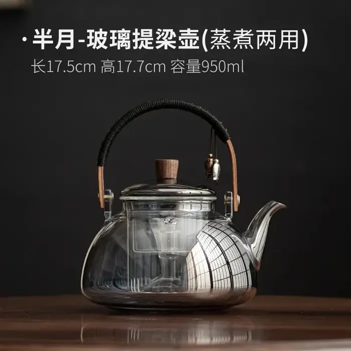 Service à thé domestique bouilloire en verre, petite théière à vapeur, poêle électrique en argile