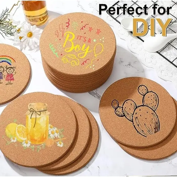 Sous-verres en liège, 5 à 30 pièces
