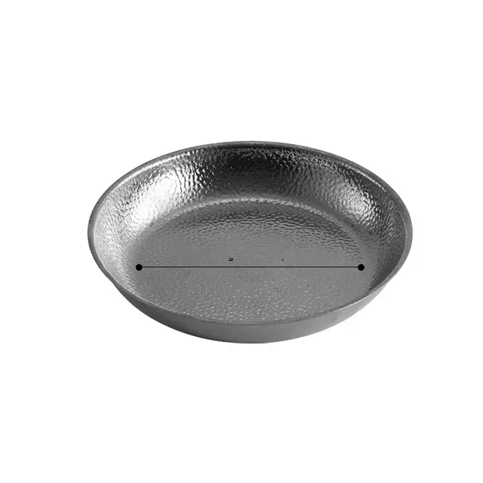 Assiette ronde en acier inoxydable doré, assiette plate coréenne, assiette à fruits, cuisine occiden