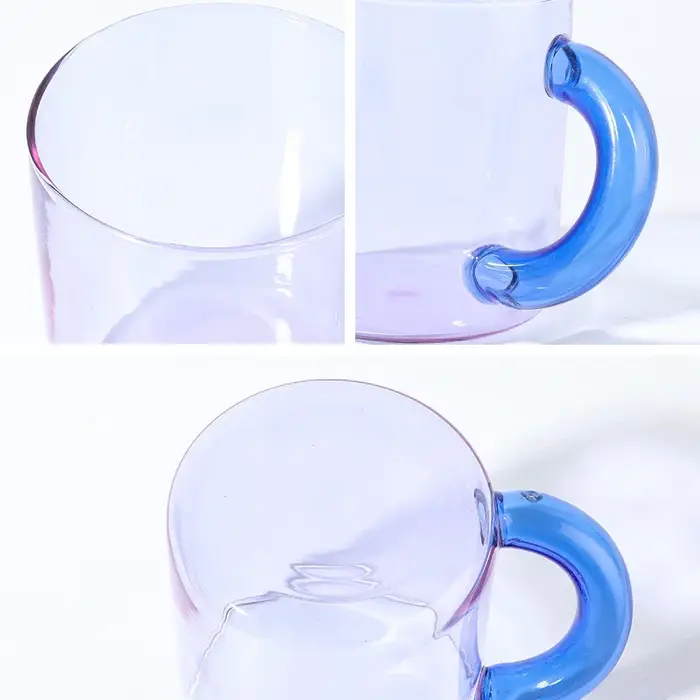 Tasse en verre faite d'artisanat