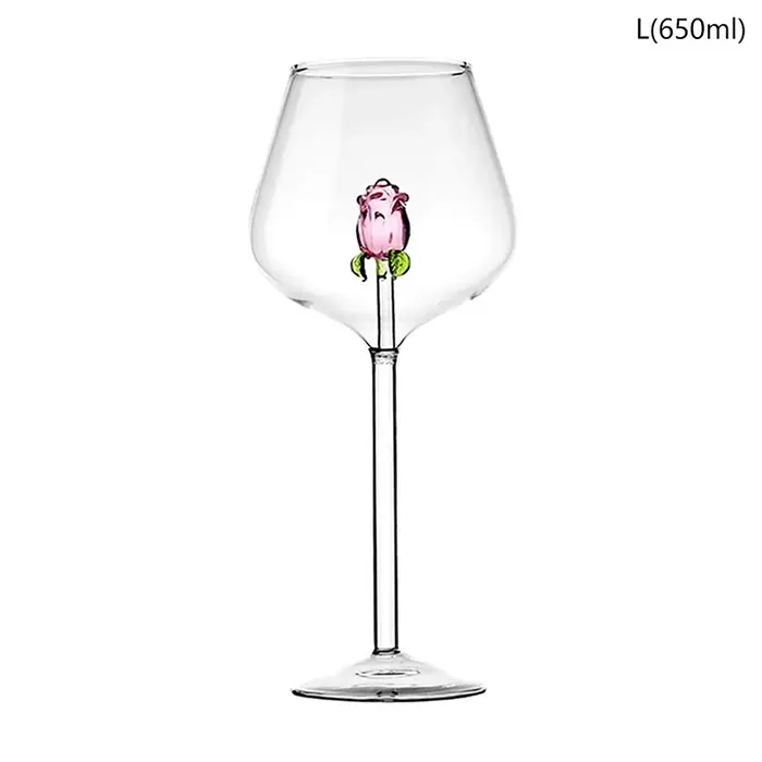 Verre à Cocktail Rose Créatif 3D