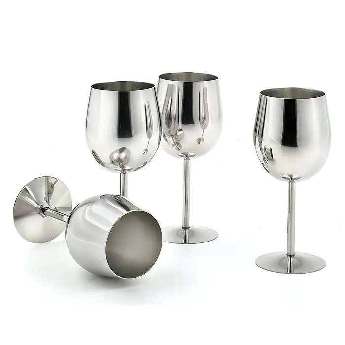 Verres à vin en acier inoxydable