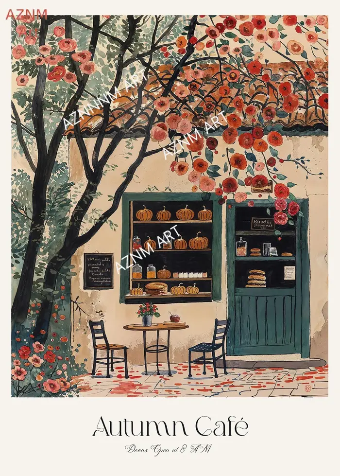 Affiche sur toile illustrant des pâtisseries françaises du café Lemon Paris en Italie