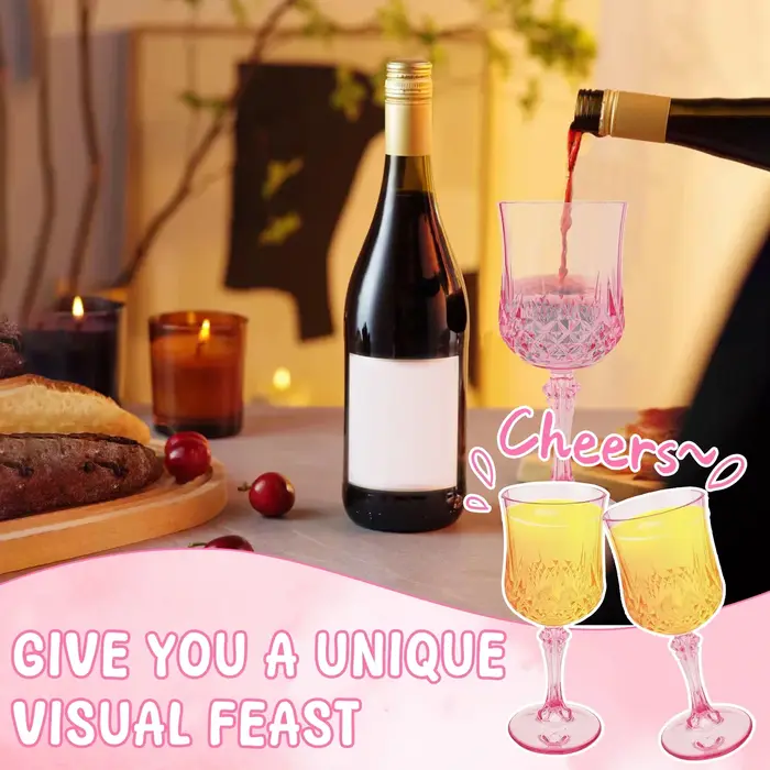 Lot de 12 verres à vin en plastique de haute qualité