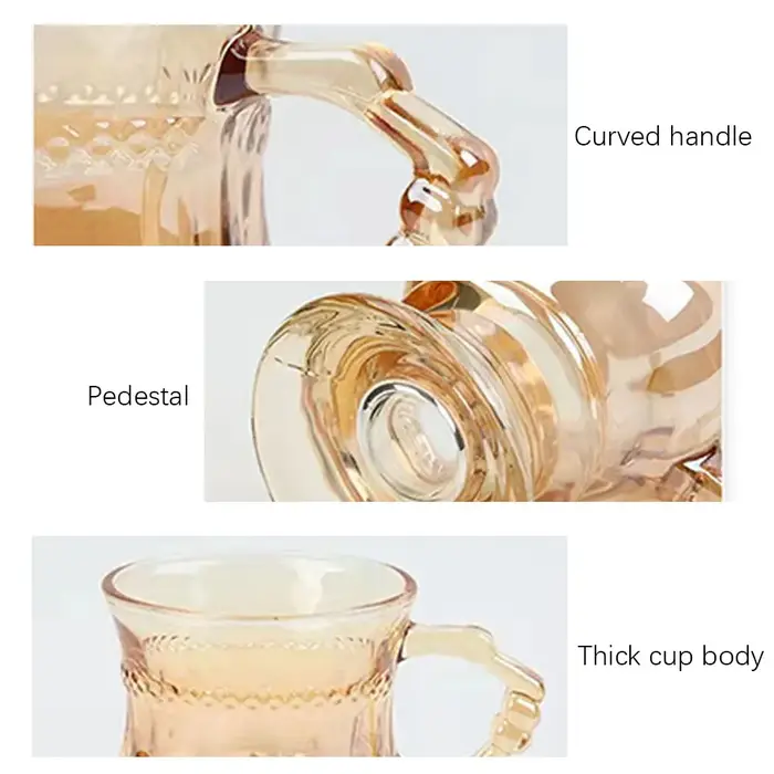 Grandes tasses en verre à café