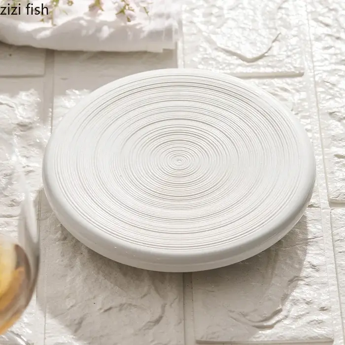 Assiette circulaire brossée