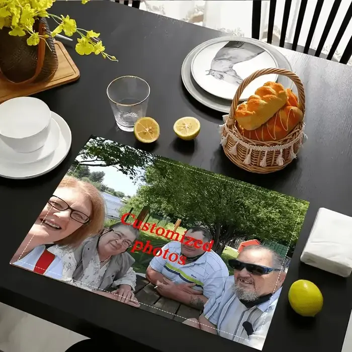 Ensemble de sets de table personnalisables avec photo