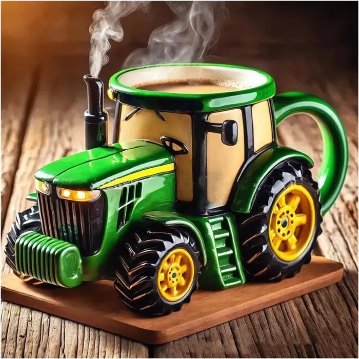 Tasse à café durable en forme de semi-remorque, artisanale, 11 onces, pour hommes