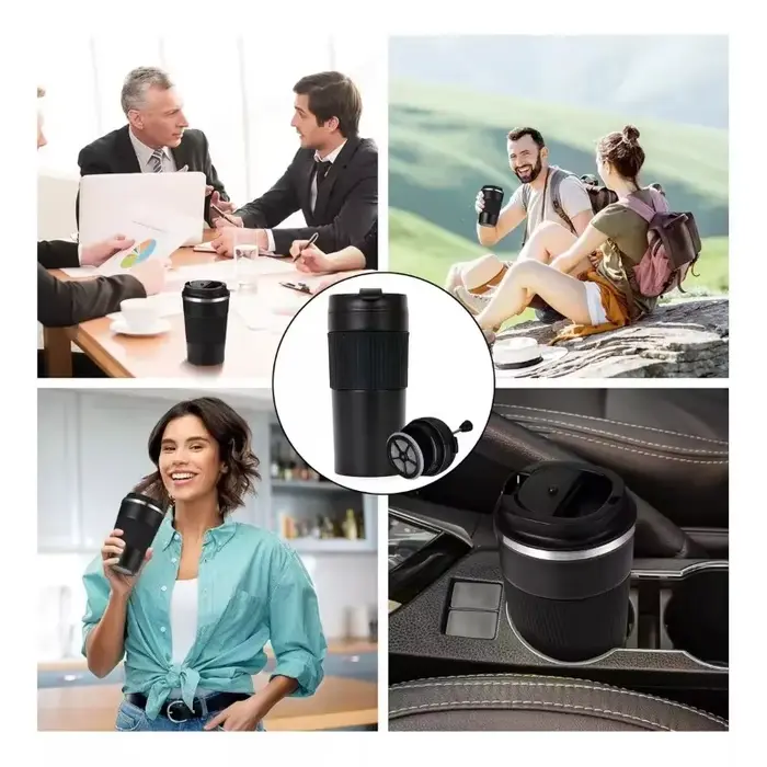 Cafetière Portable presse française tasse isolée avec Double paroi isolé café sous vide thé Thermos