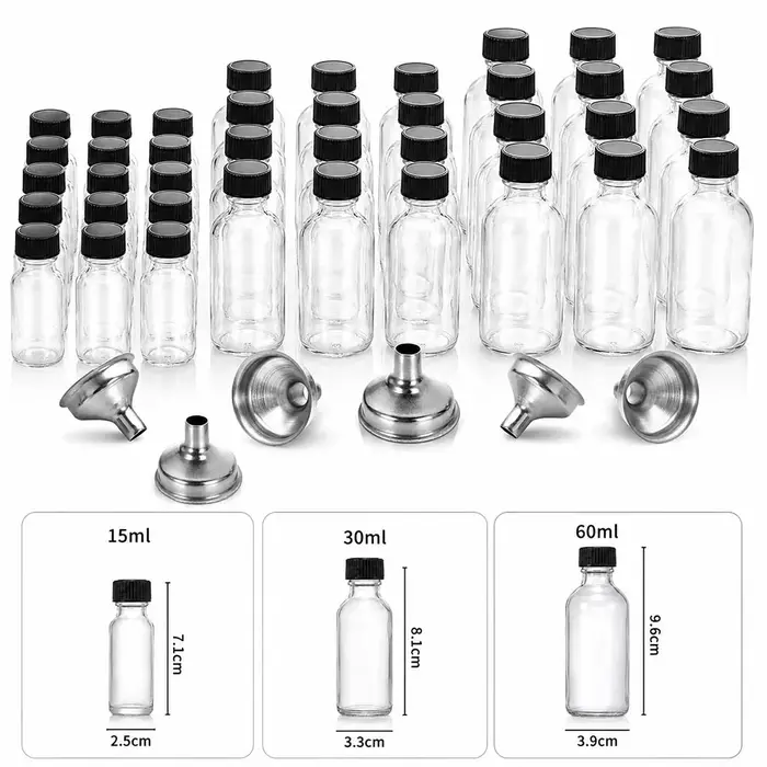 Bouteilles en verre modernes avec couvercles