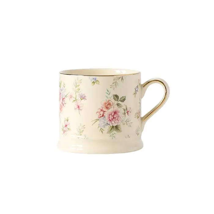 Tasse florale de luxe légère européenne