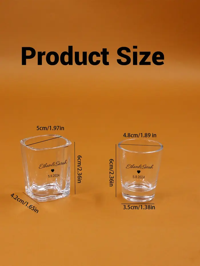 Verres à shot personnalisés avec texte
