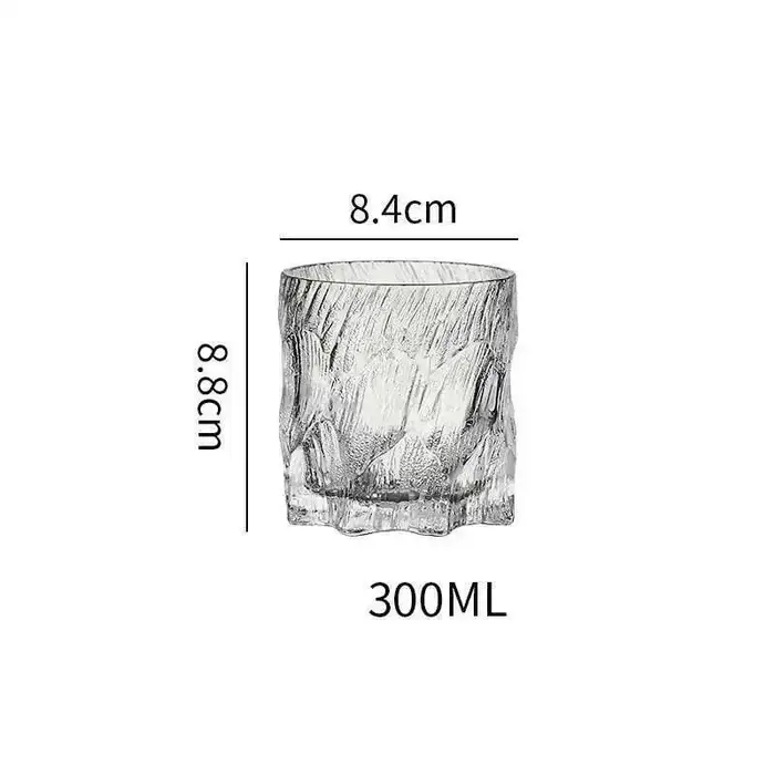 Glacier verre à whisky à l'ancienne Surface de glace mate verre à vin roche gobelet à whisky tasse à