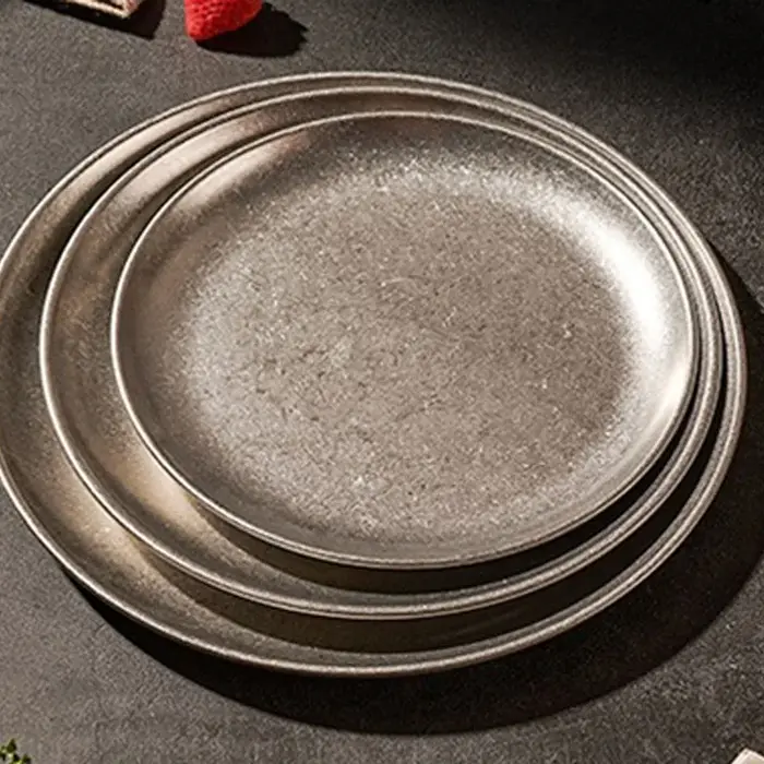 Assiettes en acier inoxydable 304