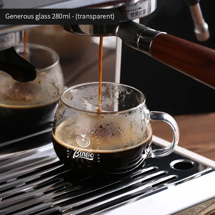 Bincoo-Tasse à café en verre borosilicate avec poignée