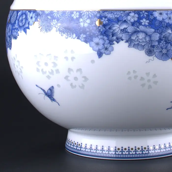 Vase en porcelaine Linglong de Jingdezhen LIANHUA POTTERY