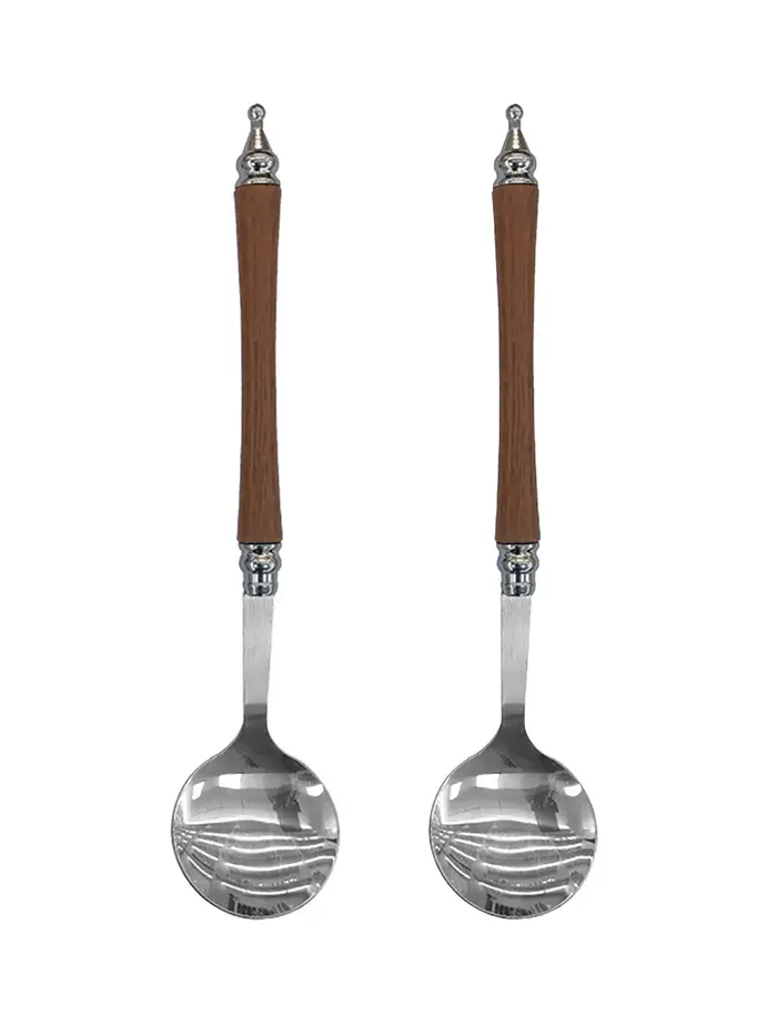 Cuillères en acier inoxydable, design vintage et aristocratique, adaptées à la soupe, repas de style