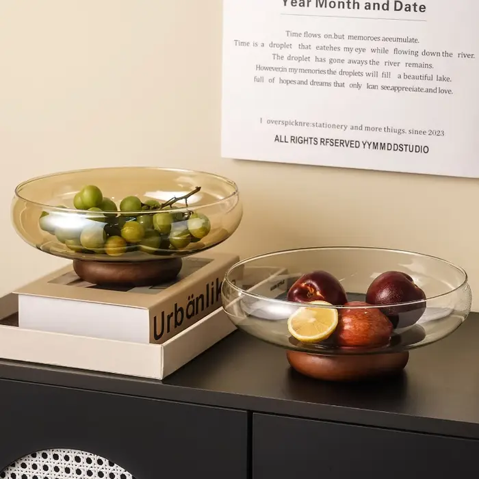 Assiette à fruits en verre