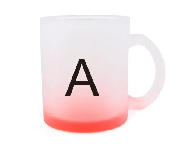 Couleurs dégradées de tasse en verre pour jus d'eau froide 325ML 11oz bricolage personnalisé