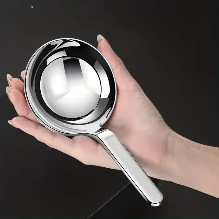 Louche à soupe élégante à grande tête, 1 pièce, en acier inoxydable facile à nettoyer - Convient pou
