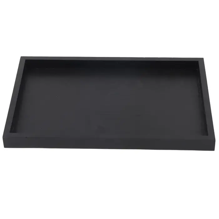Plateau à collation en bois noir