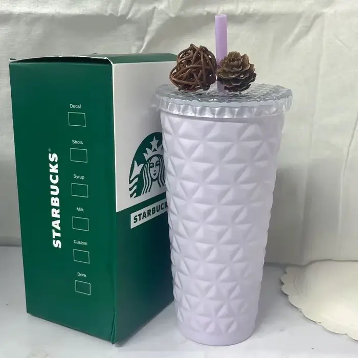 Gobelet Starbucks 500 ml Motif Diamant Lavande Rêveuse