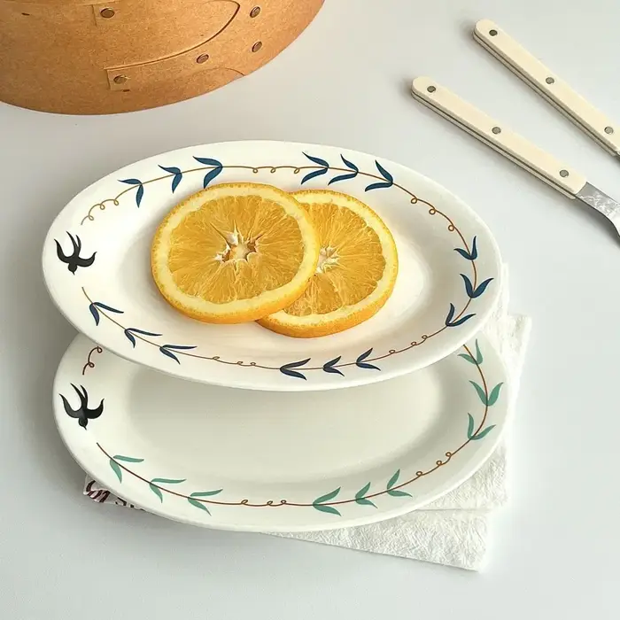 Assiette en céramique rétro japonaise