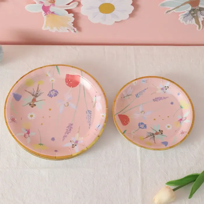 Ensemble de vaisselle Elf Flower Fairy pour fête d'anniversaire