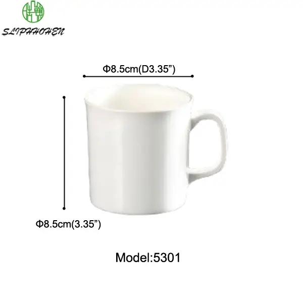 Tasse à coffre ronde blanche