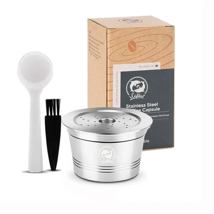 ICafilas dosette de café pour Caffitaly Tchibo Cafissimo réutilisable en acier inoxydable capsule