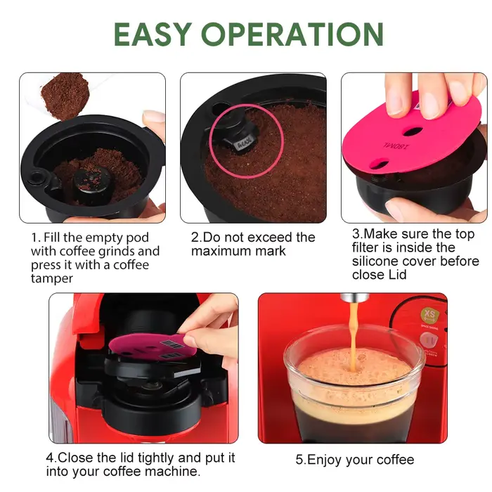 Icafilas pour Bosch Tassimo Capsule de café réutilisable 60/180/200/220 ML dosette