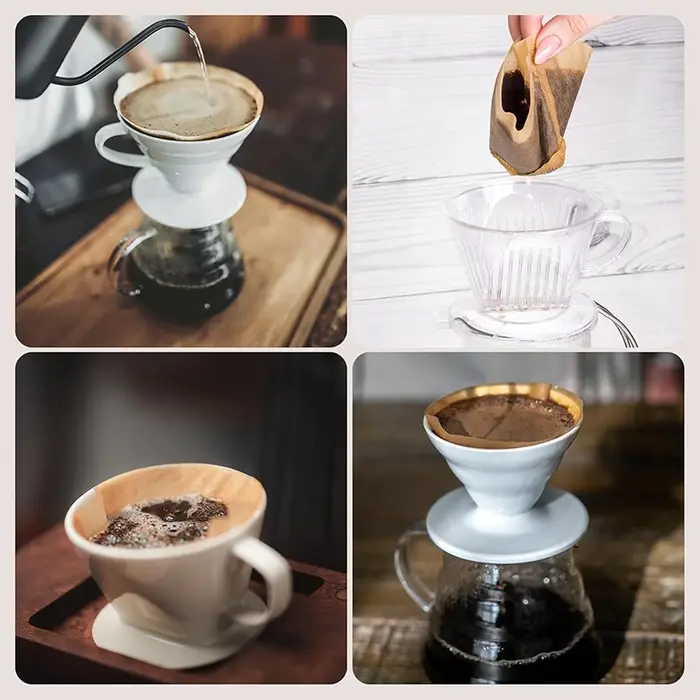 100 pièces papiers de filtre à café (1-4 tasses)