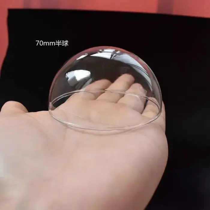 Couvercle en verre demi-rond pour hémisphère