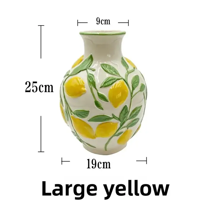 Vase en céramique en forme de fleur de citron