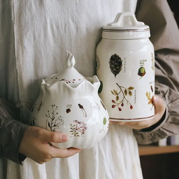 Boîtes de lait en céramique avec LIDS