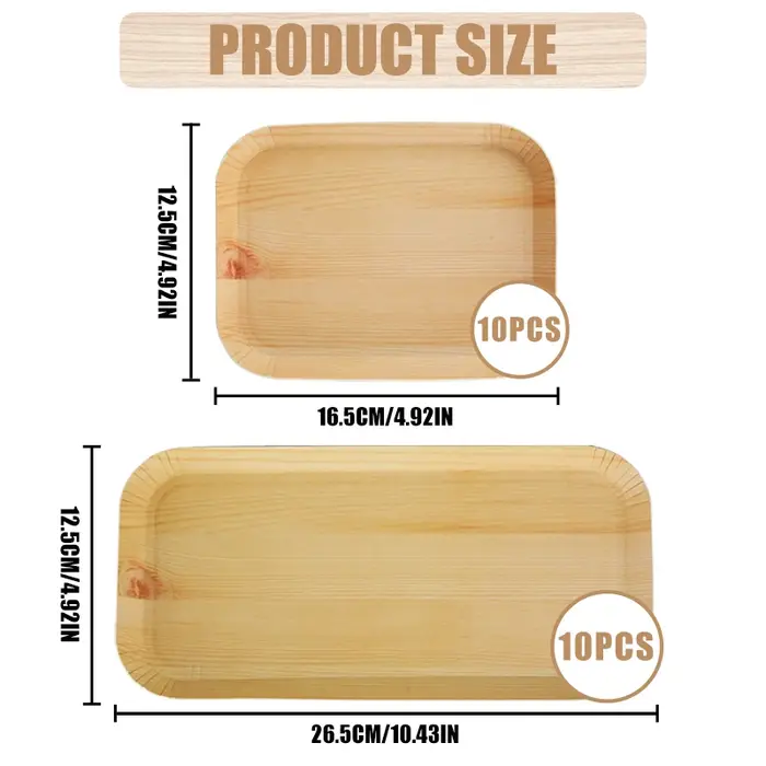 Assiettes en papier jetables compostables