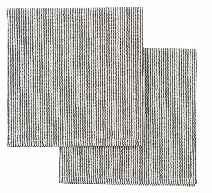 Lot de 2 serviettes de table Finette Caviar 40 x 40