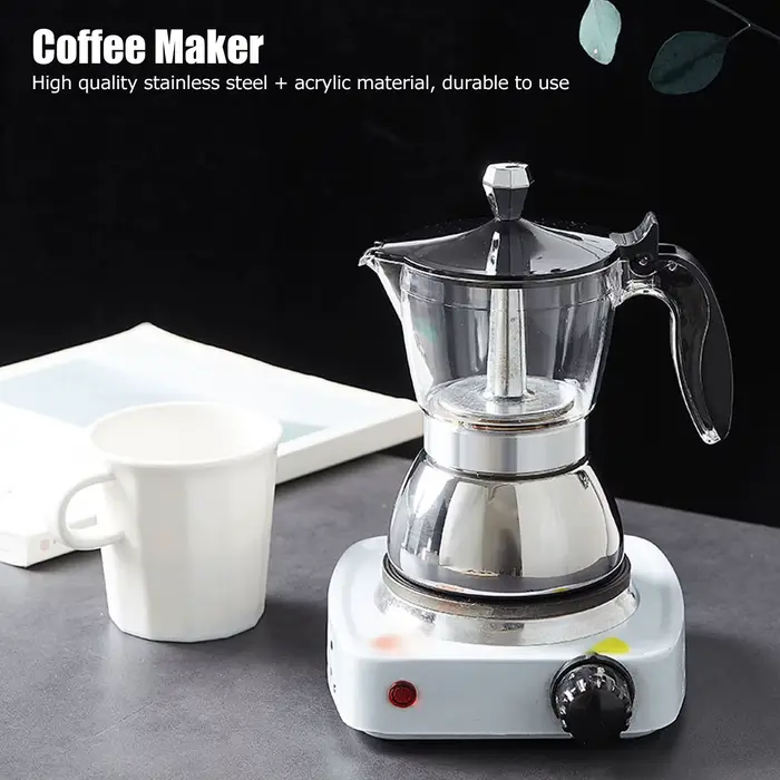 Machine à café italienne en acier inoxydable